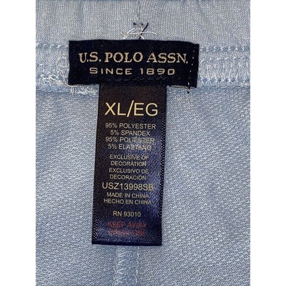 U S Polo Assn Womens Pajama set lounge sleep sz XL 2pc Long Sleeve Top Shorts - Picture 8 of 9